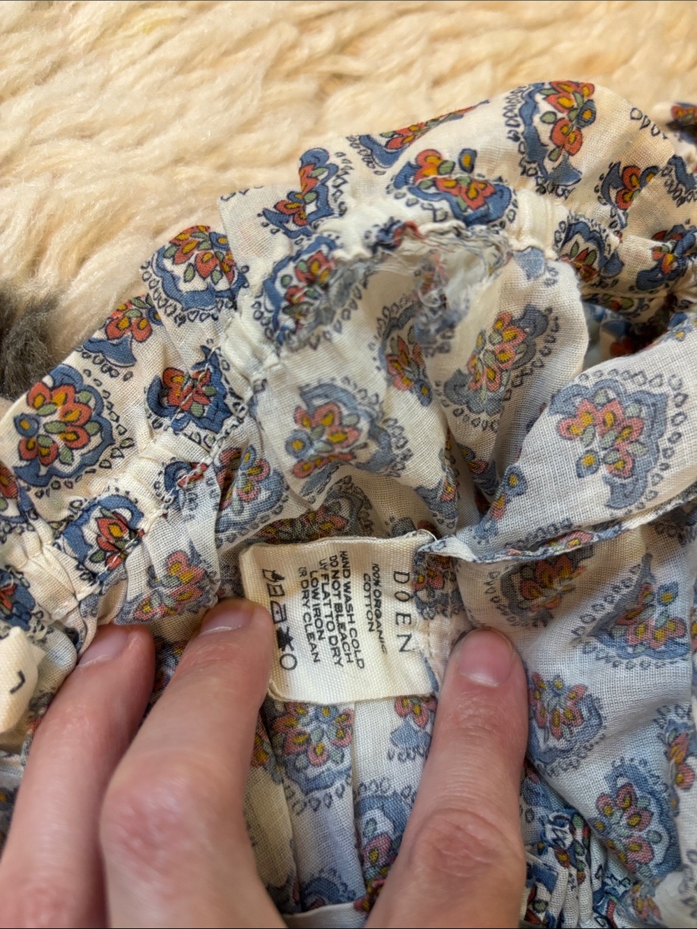 Dôen Doen Emmaretta Dress Sea Salt Bedford Paisley - Picture 10 of 17